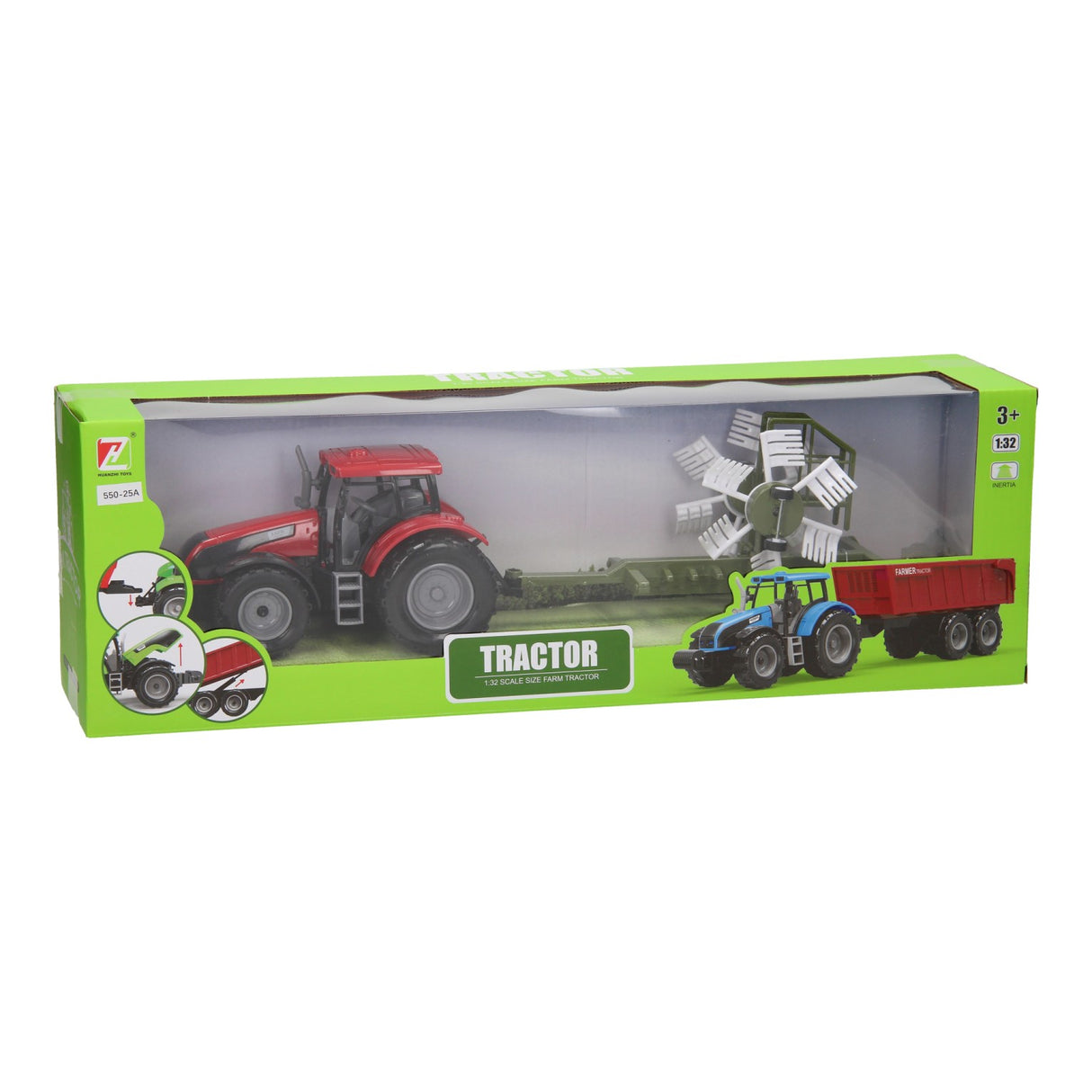 Lobbes speelgoed bv tractor met hooischudder 1:32