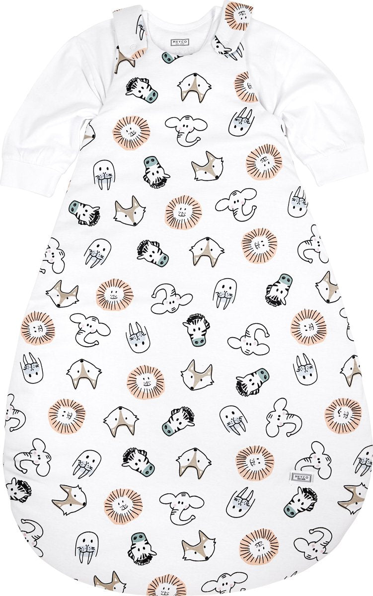 Meyco baby animal baby slaapzak rond tweedelig - multicolour - 50 56 - 2.5 tog