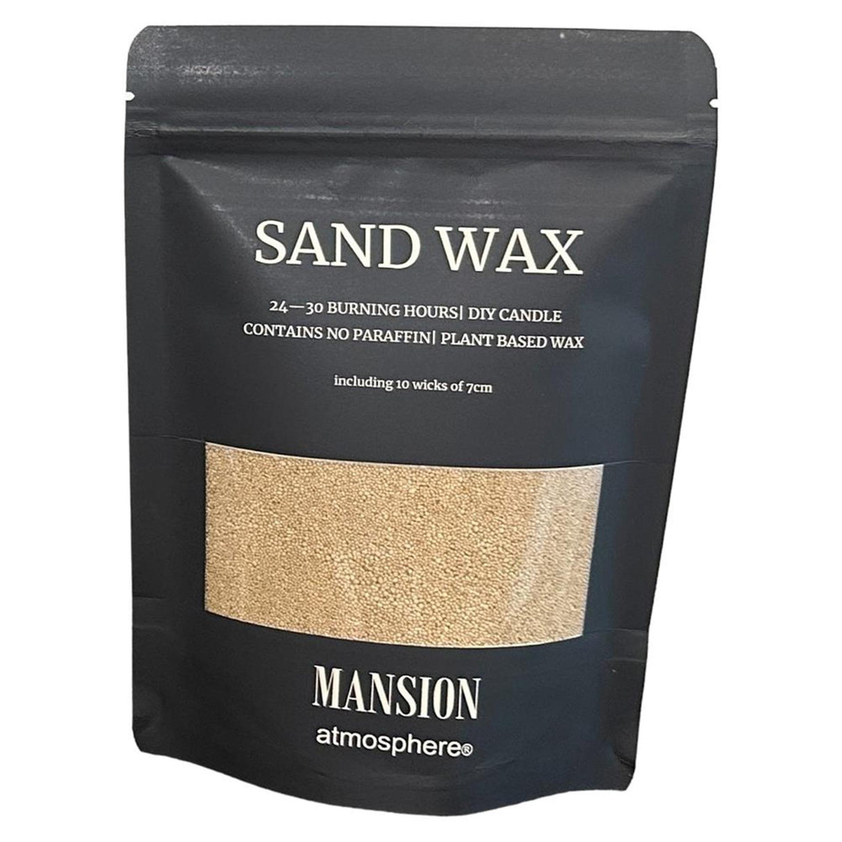 Mansion atmosphere sand wax bruin 200g ziplock zak met 10 lonten