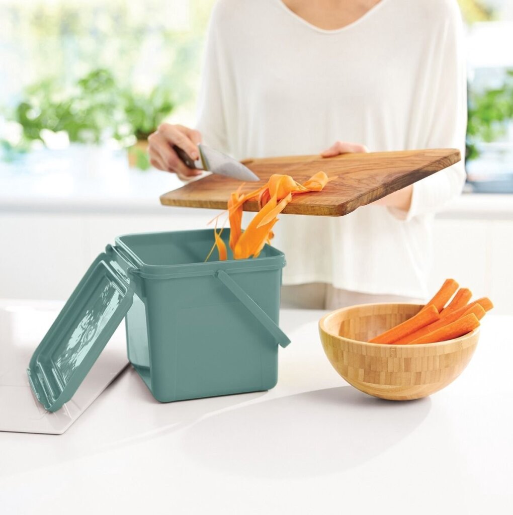 Rotho bio compostemmer - gft afvalbak 5l - bpa vrij - groen