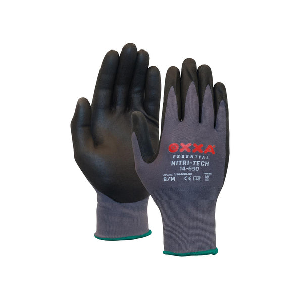 M-safe oxxa nitri-tech 14-690 werkhandschoenen zwart (maat 10- xl)