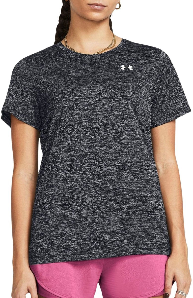 Under armour tech ssc - twist dames sportshirt - zwart - wit