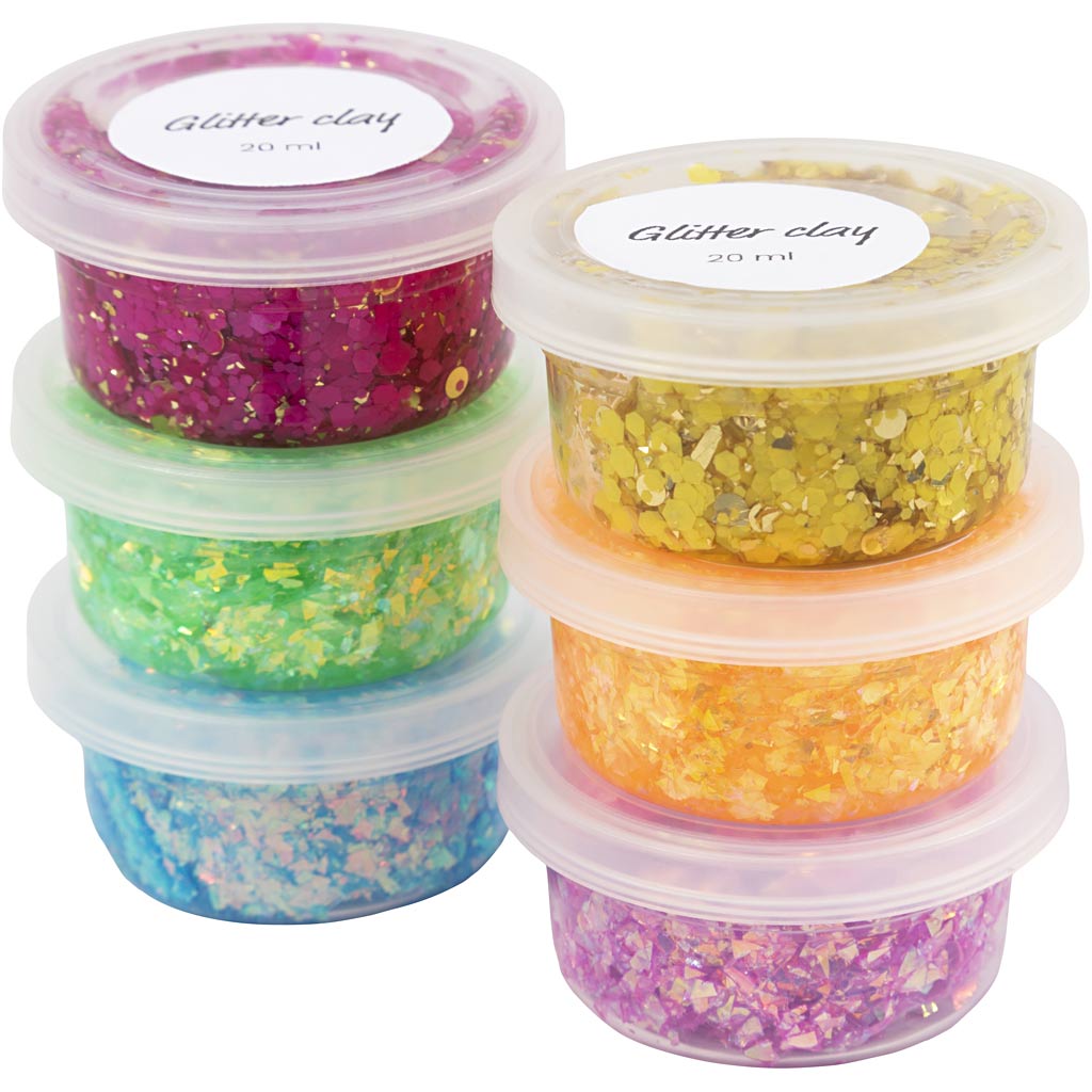Creativ company https: www.cchobby.nl glitter-clay-vrolijke-kleuren-6x20-gr-1-doos