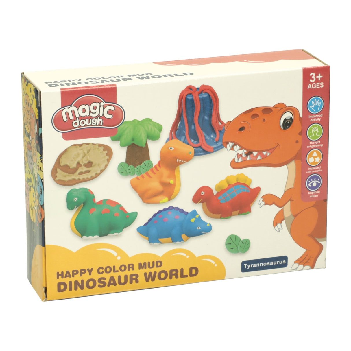 Kleiset dinowereld - 4 kleuren klei