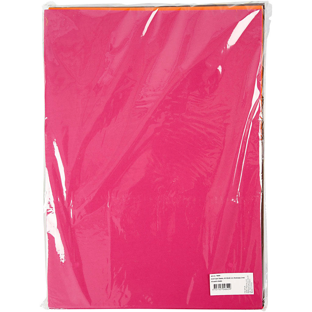 Creativ company http: www.cchobby.nl foam-vellen-a3-vel-297x420-mm-dikte-2-mm-diverse-kleuren-30-div-vellen-1-doos