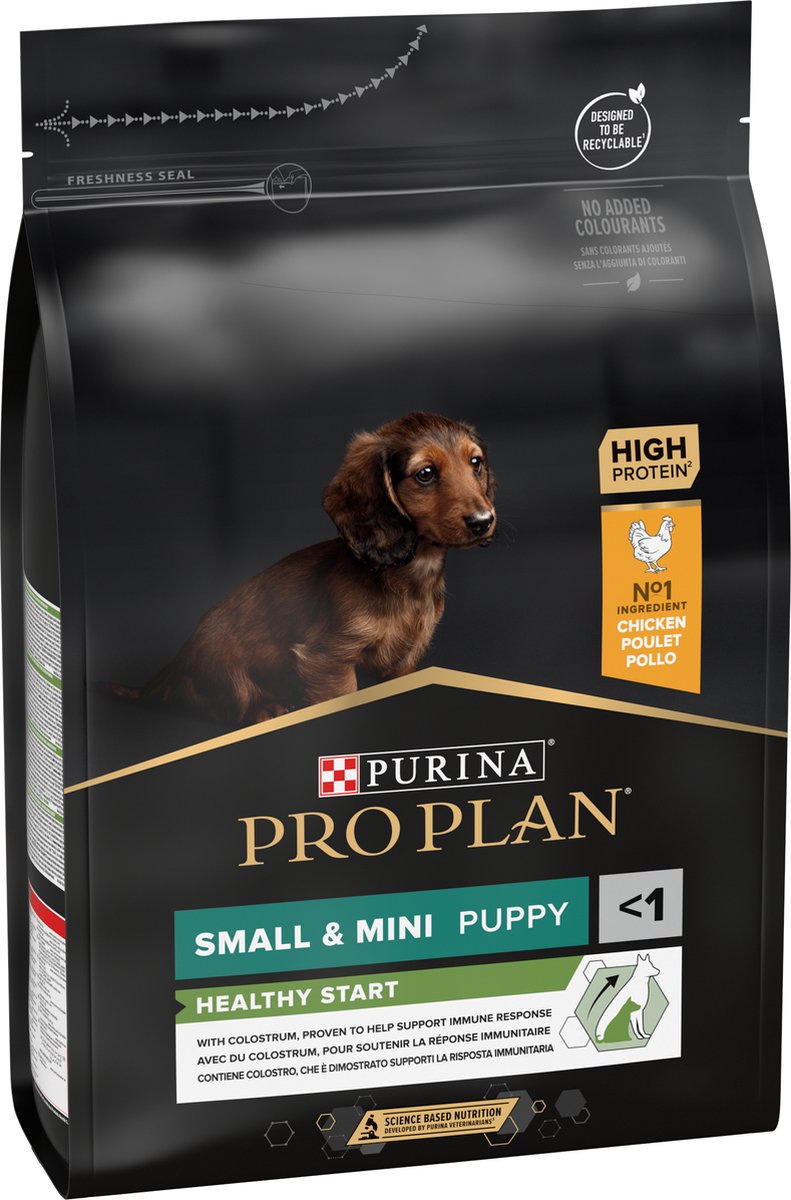 Pro plan healthy start puppy small mini - honden droogvoer - kip - 3 kg