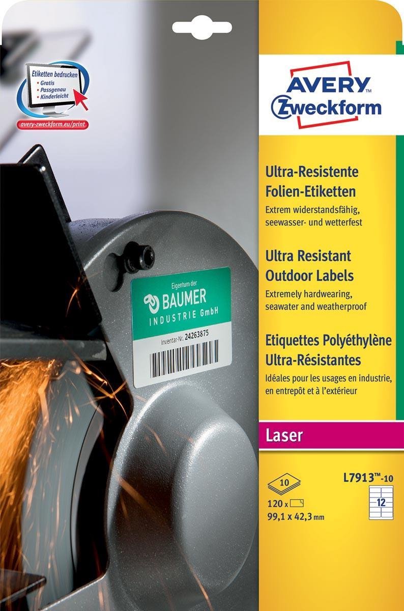 Avery etiketten zweckform 99,1 x 42,3 mm wit 120 stuks