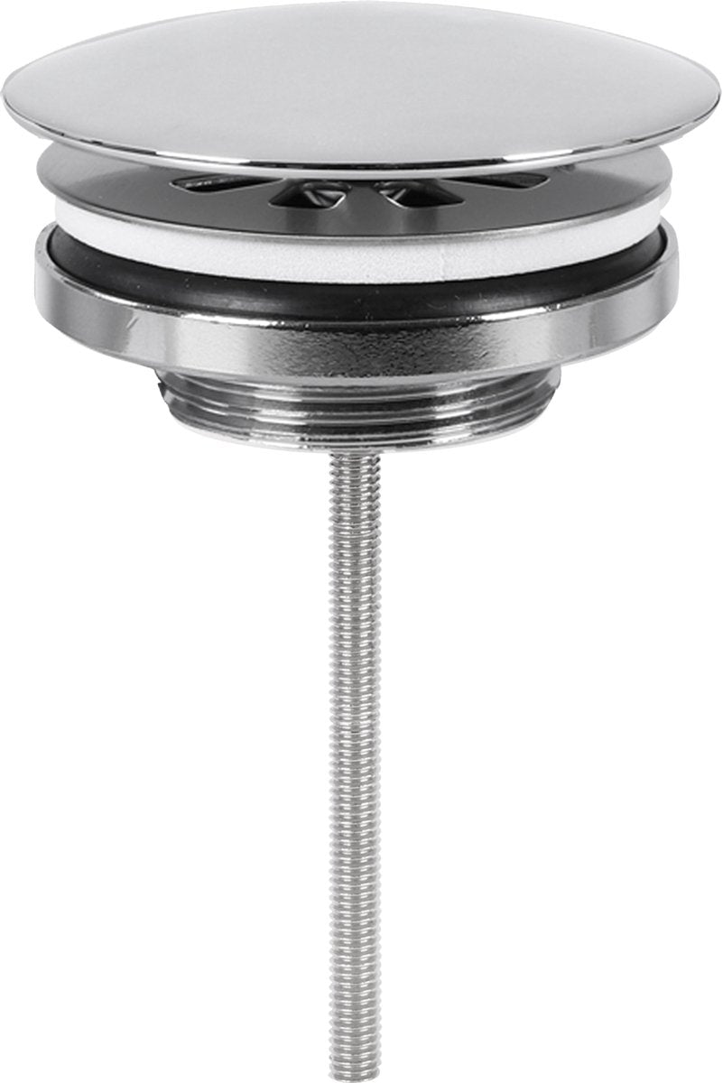 Differnz afvoerplug chroom – always open – 㘠72 mm – met schroef