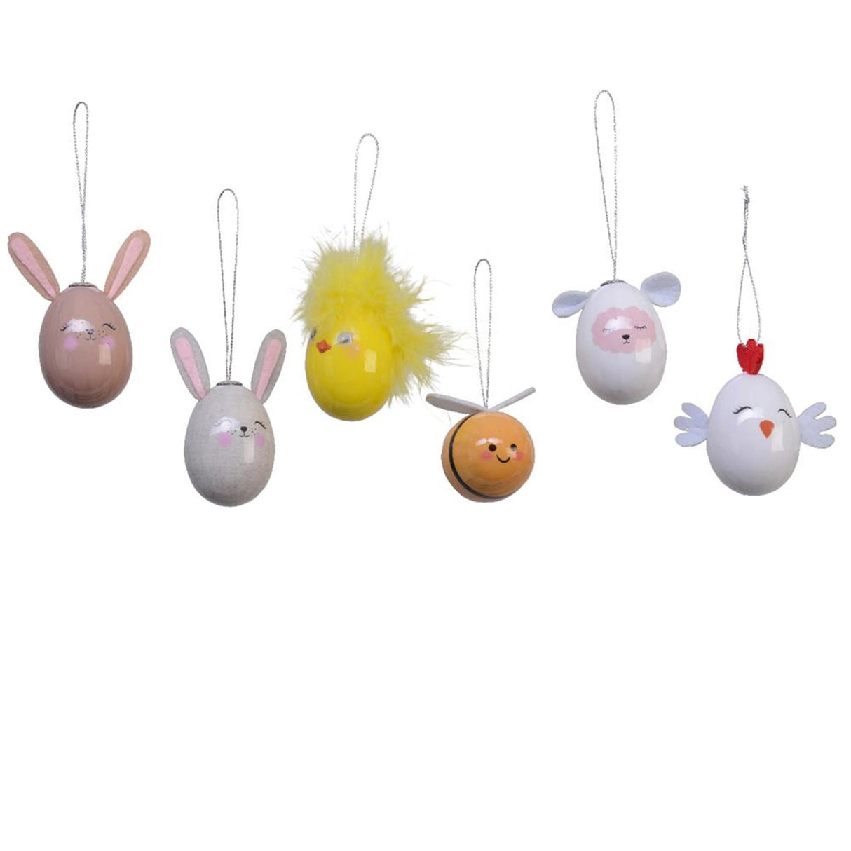 Decoris paasei dieren h6cm 6 assorti