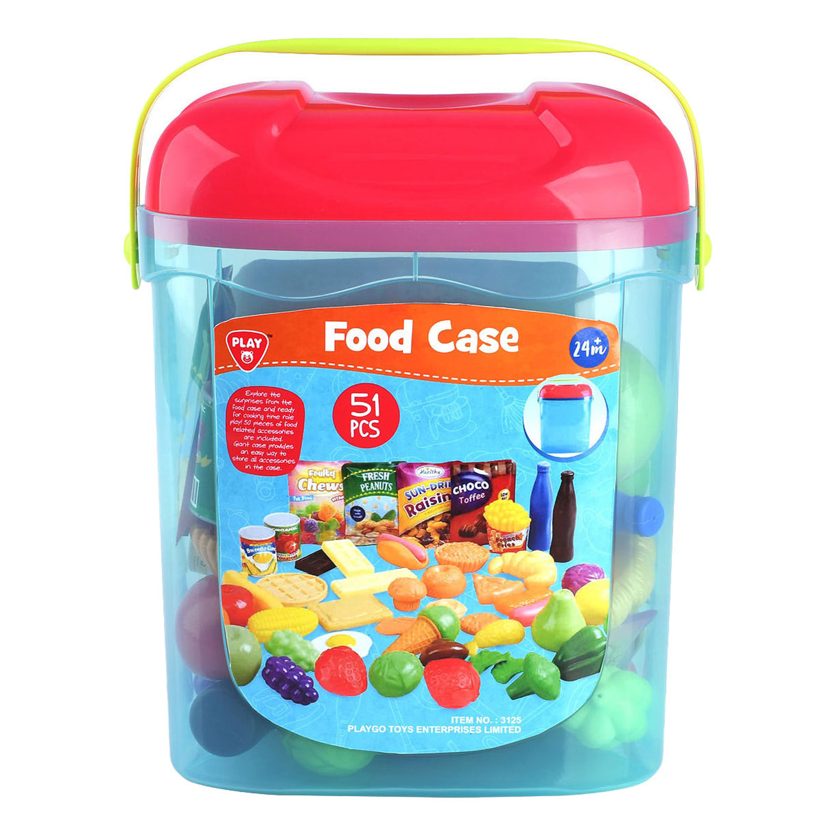 Playgo speelgoed eten in opbergbox - 51dlg.
