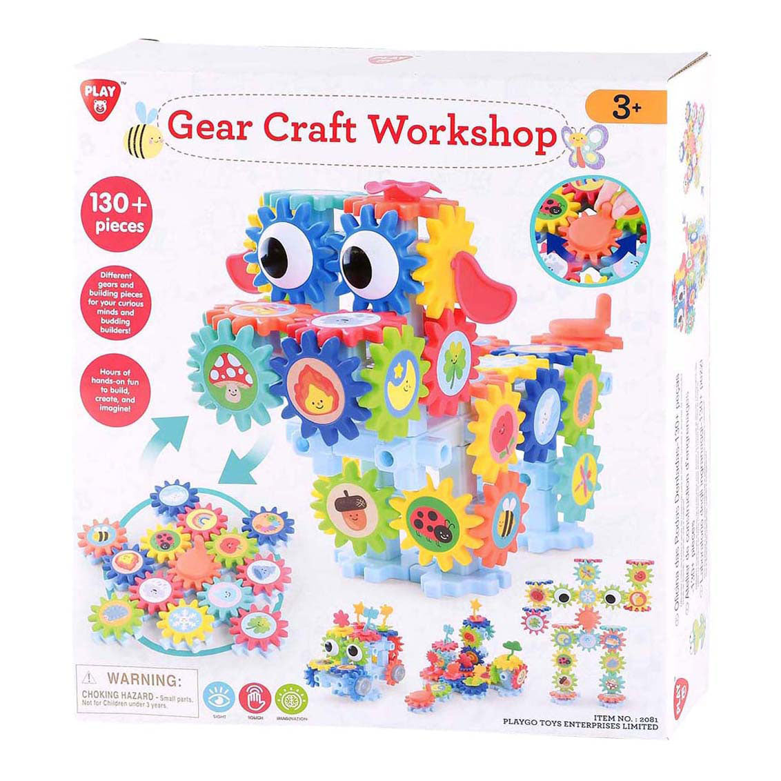 Playgo tandwielen knutselwerkplaats - 130dlg.