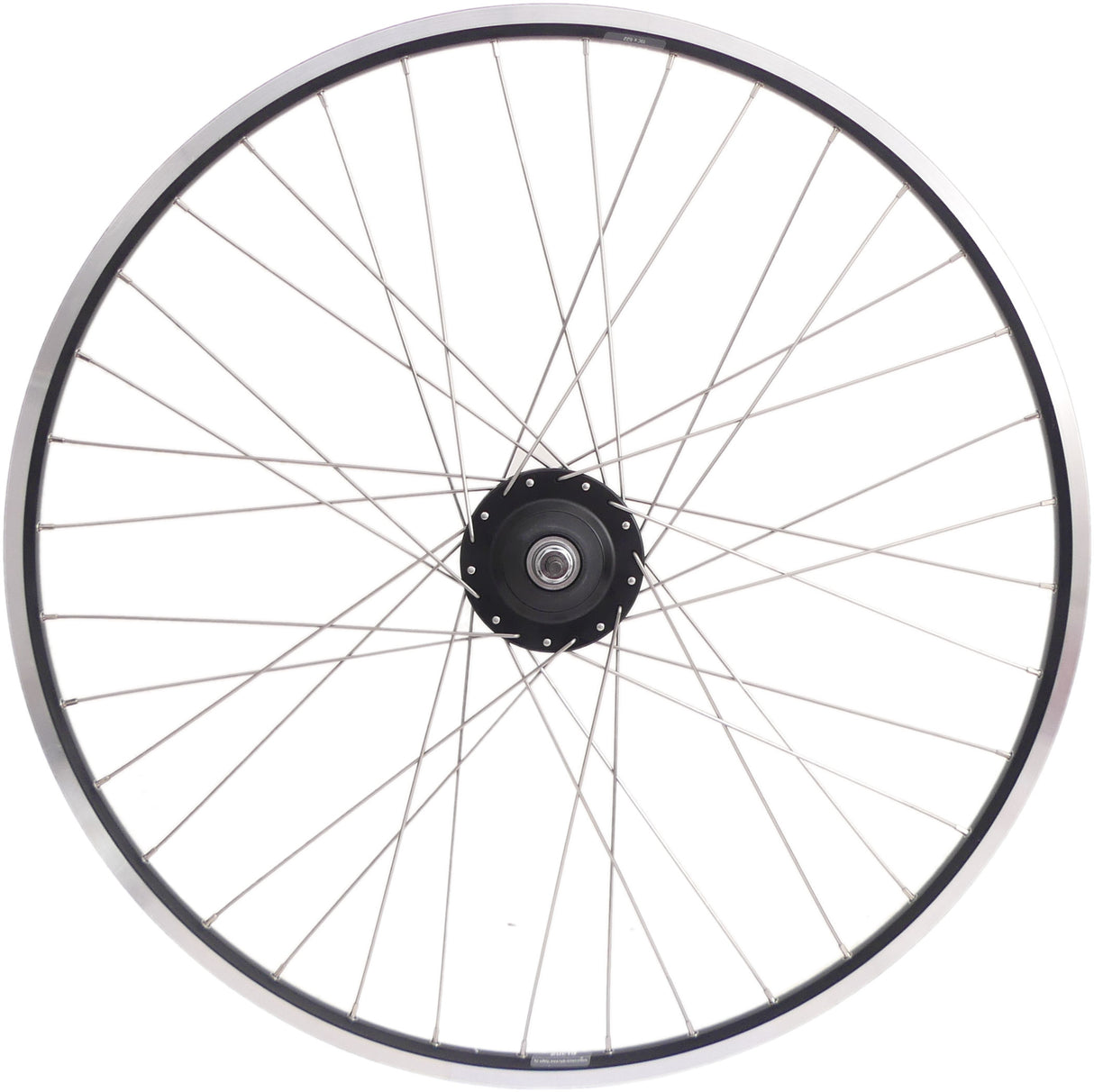 Achterwiel 28 nexus 8 rollerbrake naaf met met zwarte velg en rvs spaken