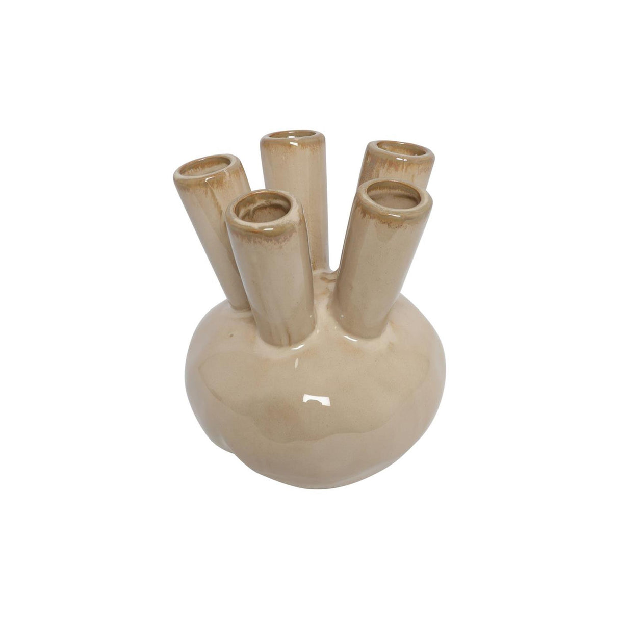 Countryfield tulpen vaas m beige 18,5x18,5x21cm