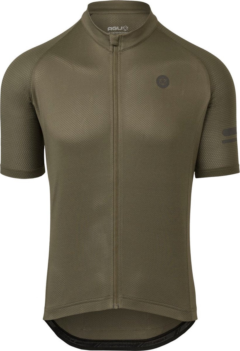 Agu essential fietsshirt heren - korte mouwen - army green - maat m