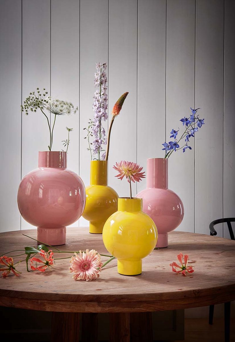 Pip studio - vaas - roze - ijzer - 24x40cm