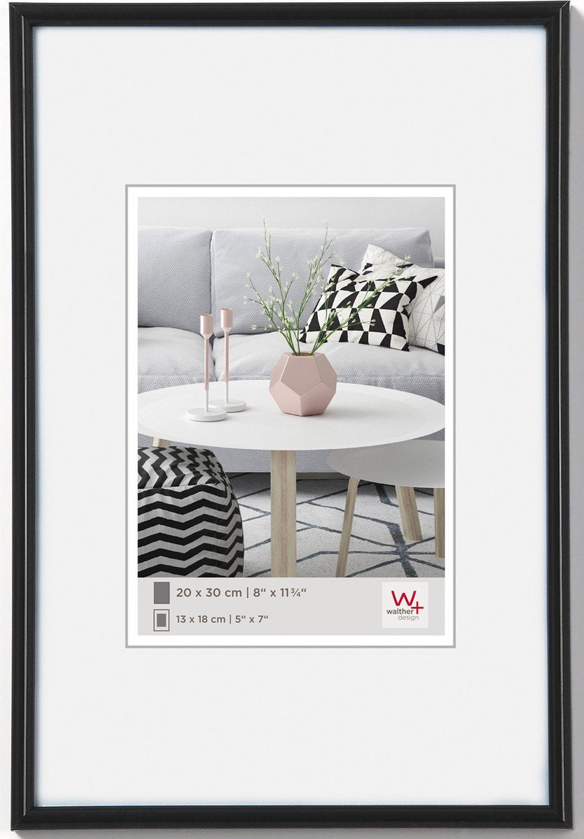 Walther galeria - kunststof lijst - fotoformaat 30x40 cm - zwart