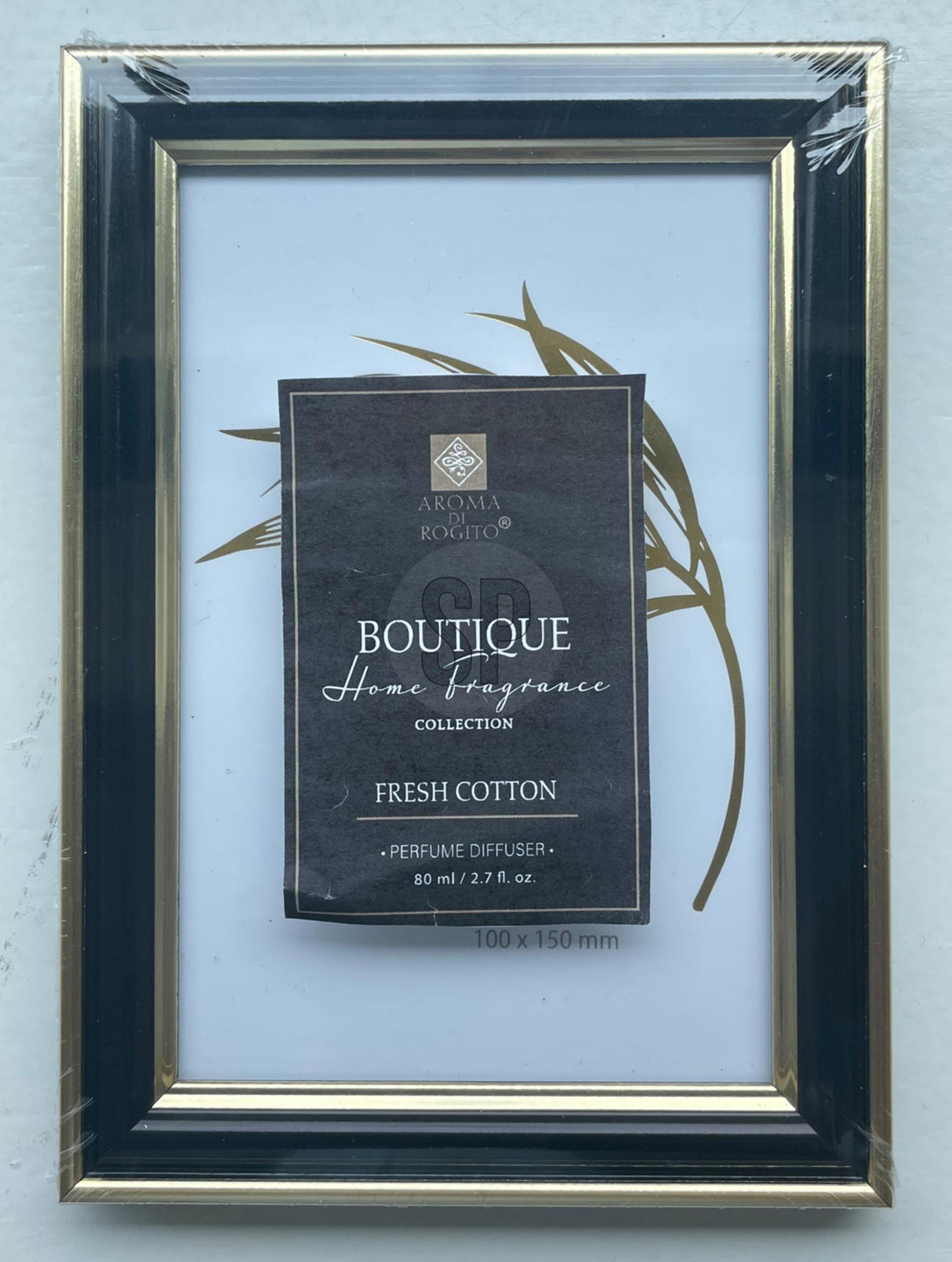 Home styling fotolijst kunststof zwart goud 15x20cm