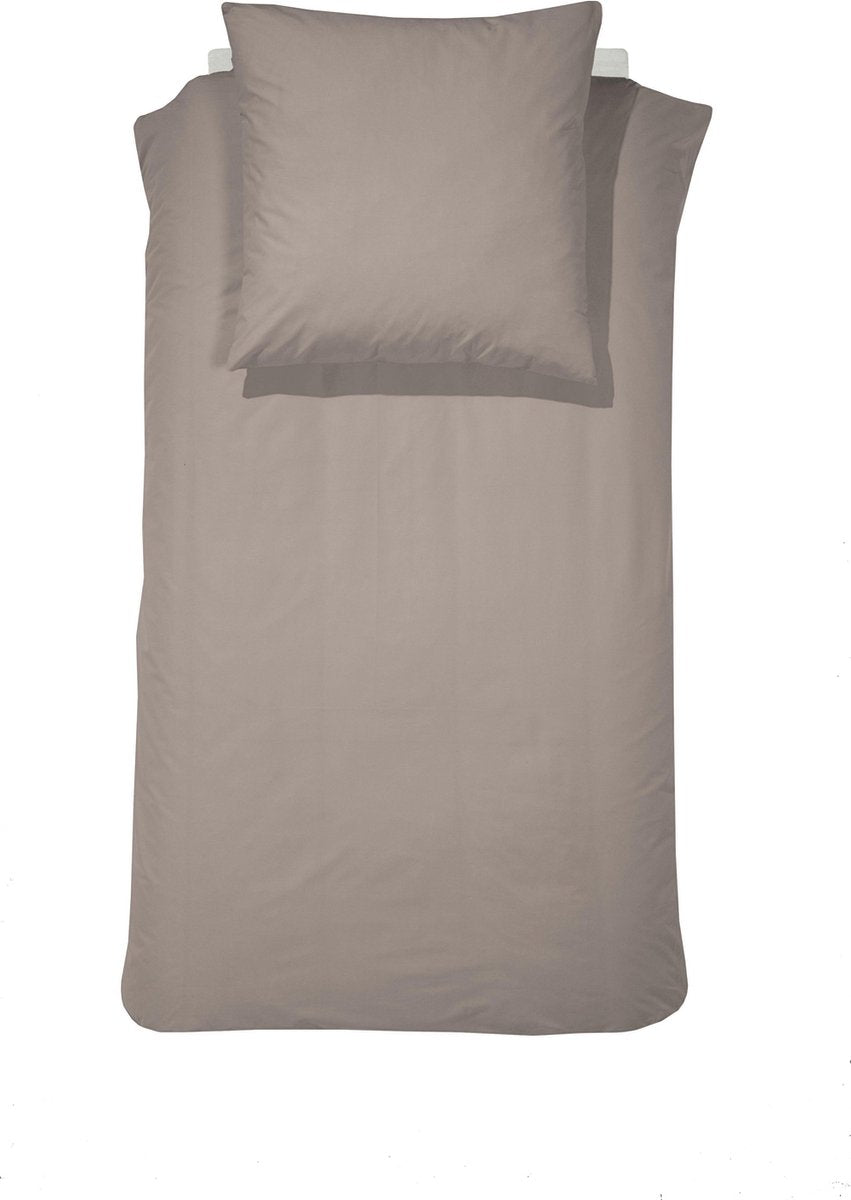 Cinderella morning 1-persoons dekbedovertrekset 155x220cm flanel taupe + 1 kussensloop 60x70