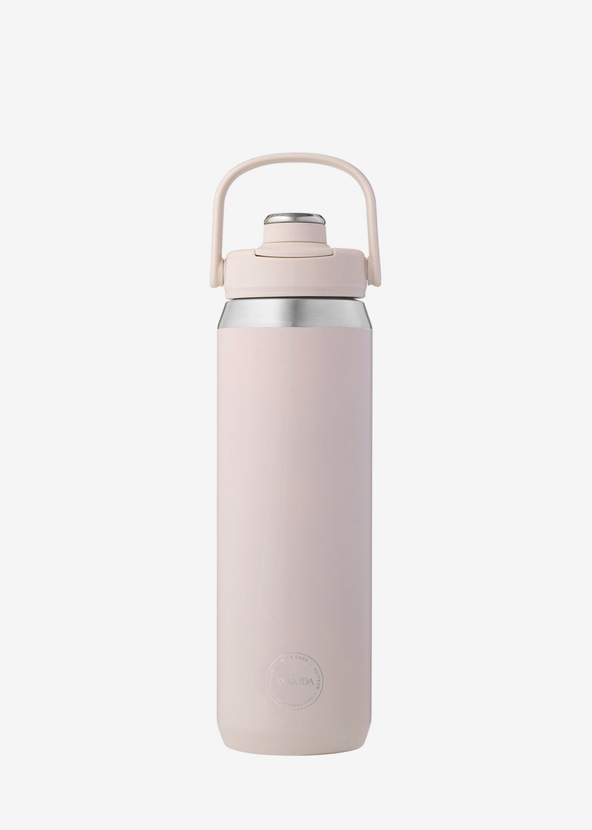 Aya ida aya ida - sports bottle - drinkfles - thermosfles - waterfles - rvs - 700 ml - soft rose