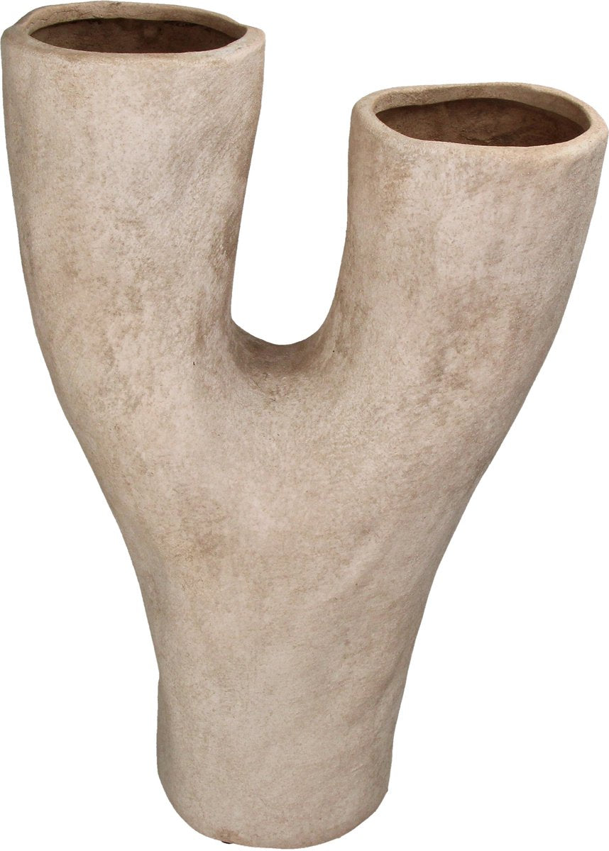 Hd collection vaas terracotta ivoor 31x15x48.5cm