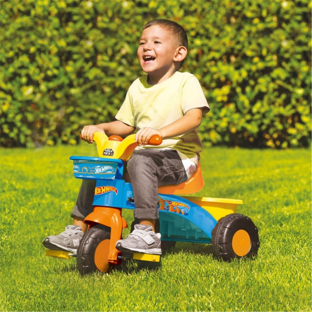 Dolu hot wheels driewieler + geluid 50x64x46 cm oranje blauw geel