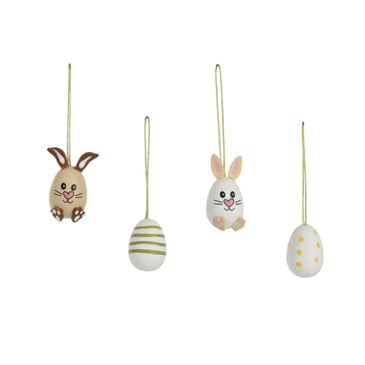 Decoris hangdeco ei 9-delig hout ø2xh4,5cm