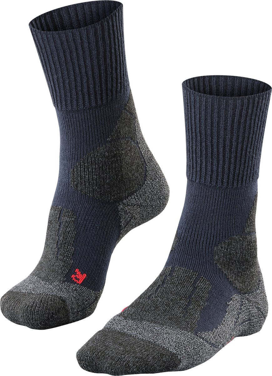Falke tk1 anti-blaar dik wol functioneel materiaal wandelsokken heren blauw - maat 46-48