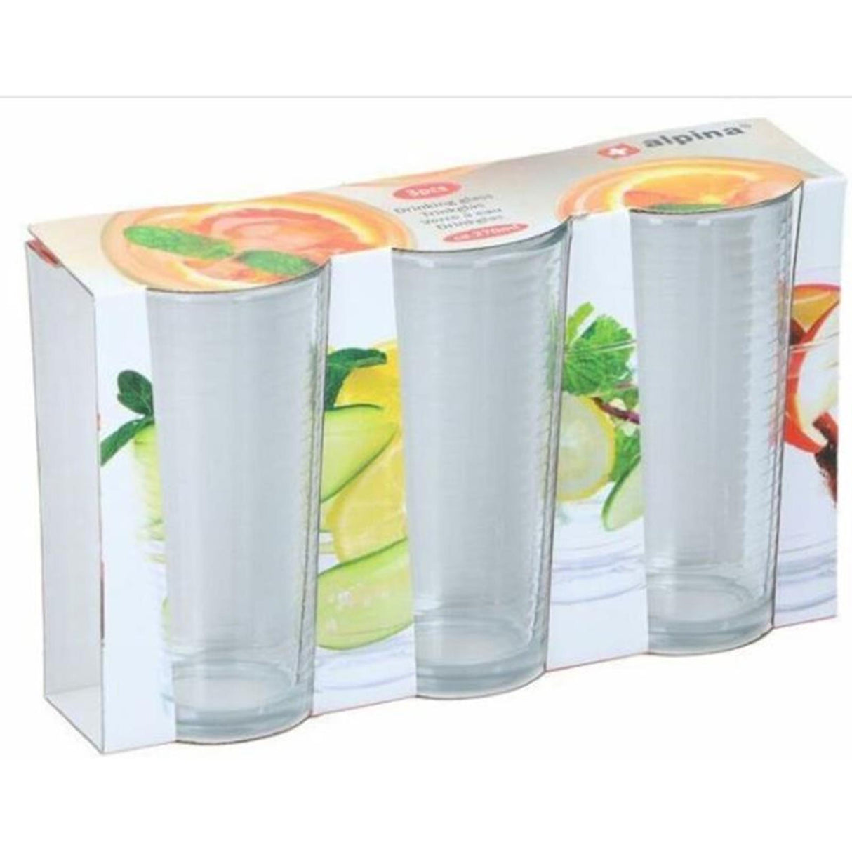 Alpina drinkglas 270ml ø6,5x13,5cm set a 3 stuks