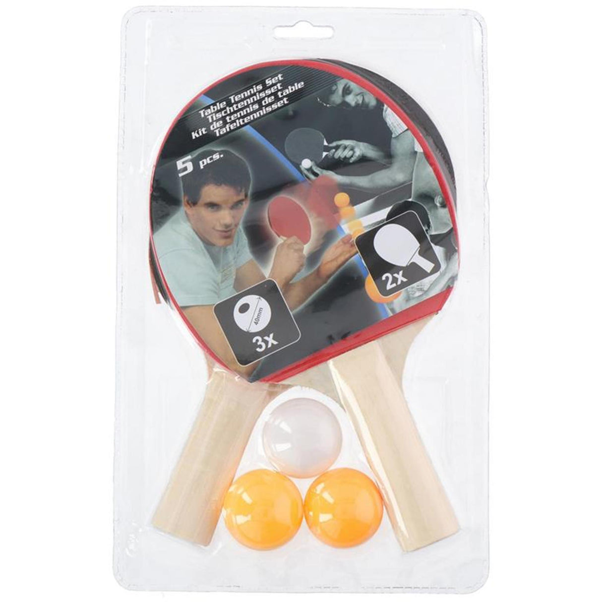Scatch tom tafeltennisbatjes en tafeltennisballetjes - 5-delig