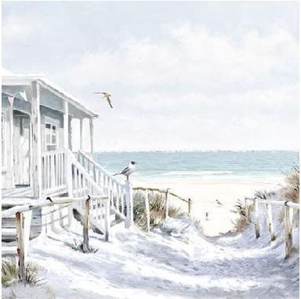 Ambiente servetten 25x25 cm beach cabin