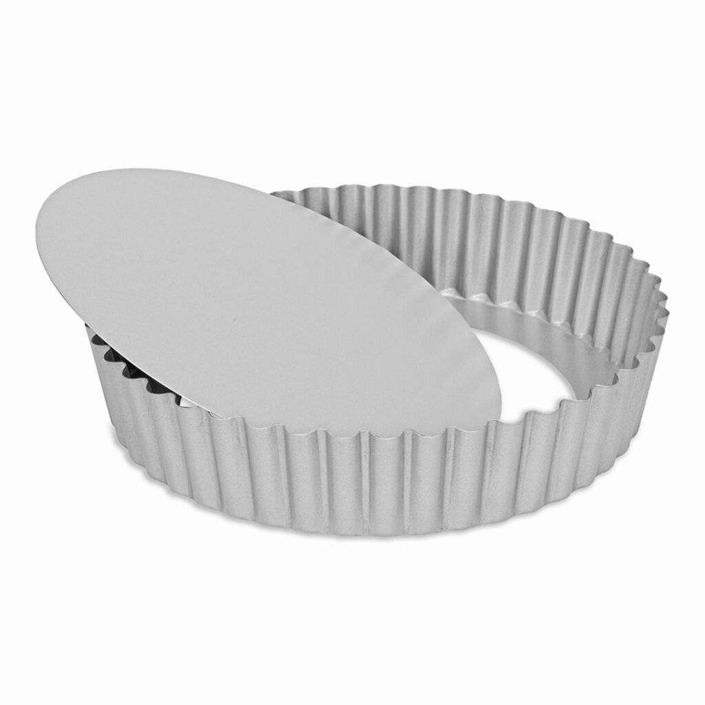 Patisse quichevorm met losse bodem 20 cm zilver