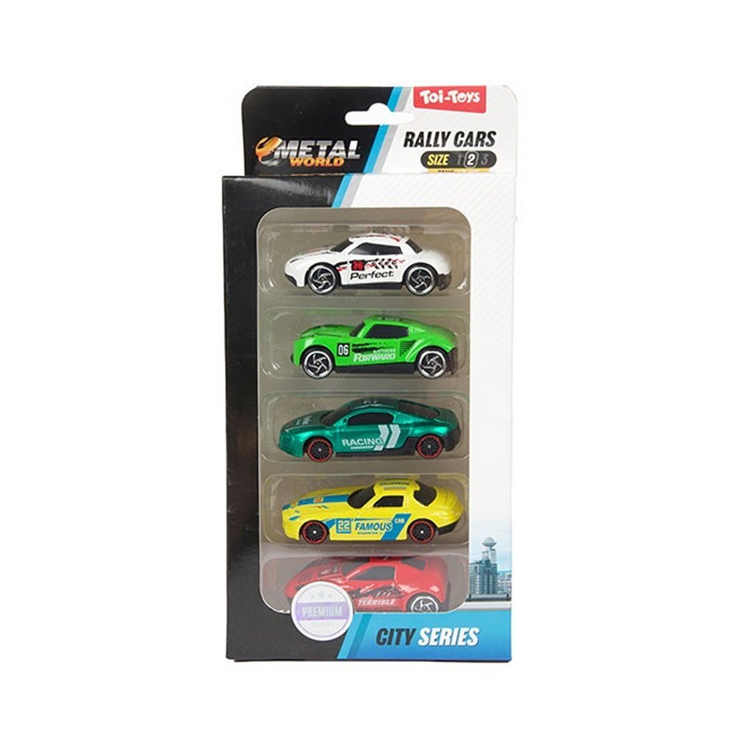 Toi-toys toi toys metal set a 5 rally auto's