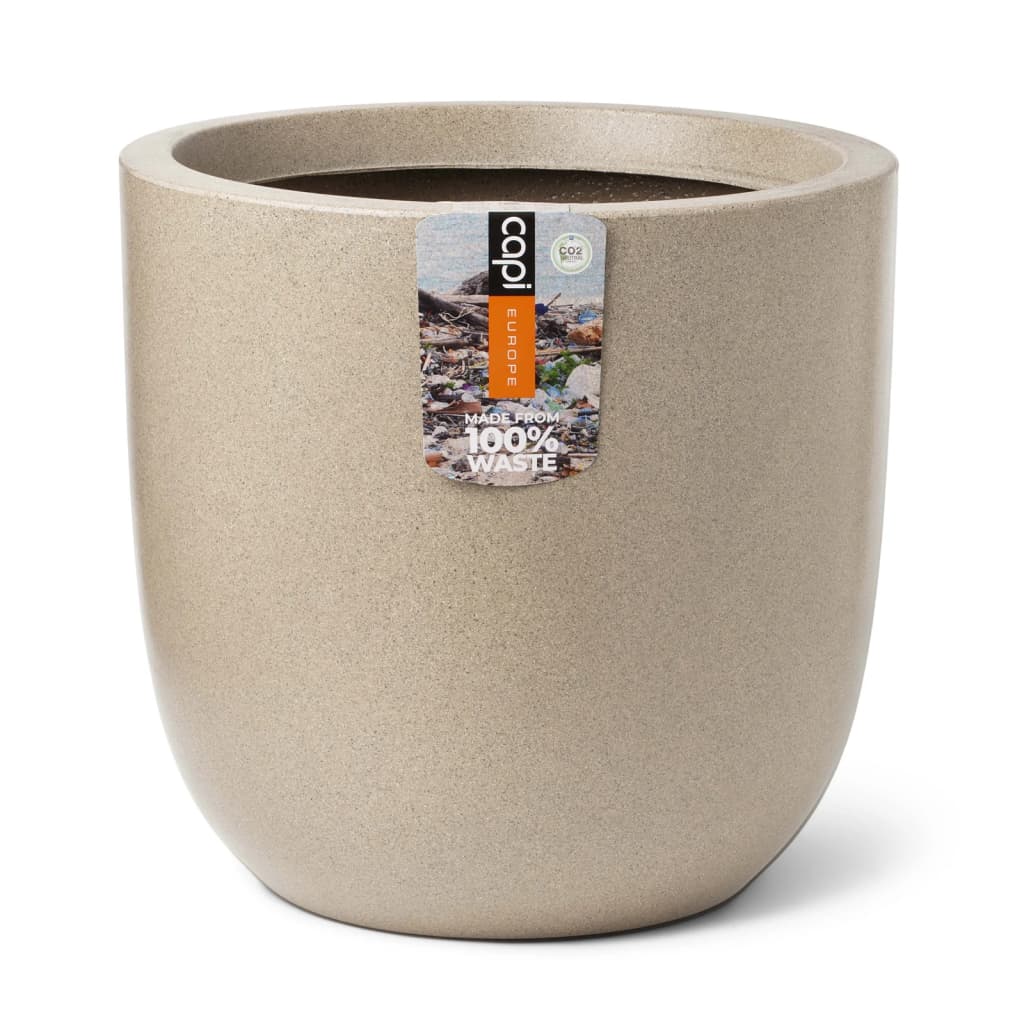Capi plantenbak waste smooth 43x41 cm terrazzo beige