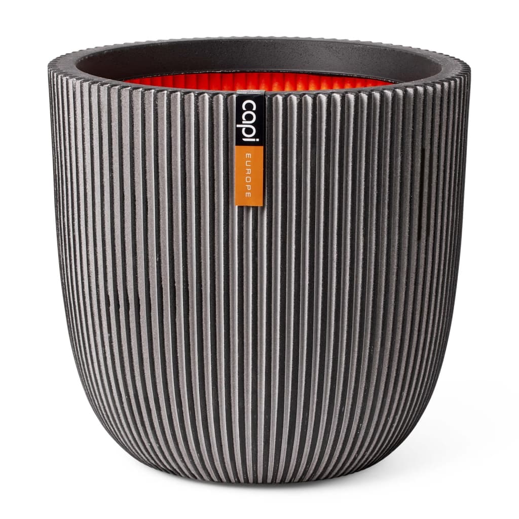 Capi plantenbak groove 35x34 cm antracietkleurig