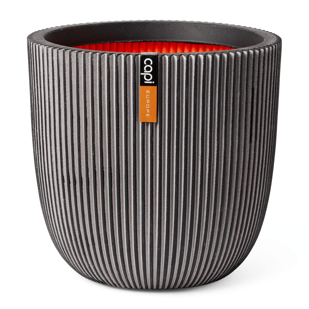 Capi plantenbak groove 43x41 cm antracietkleurig