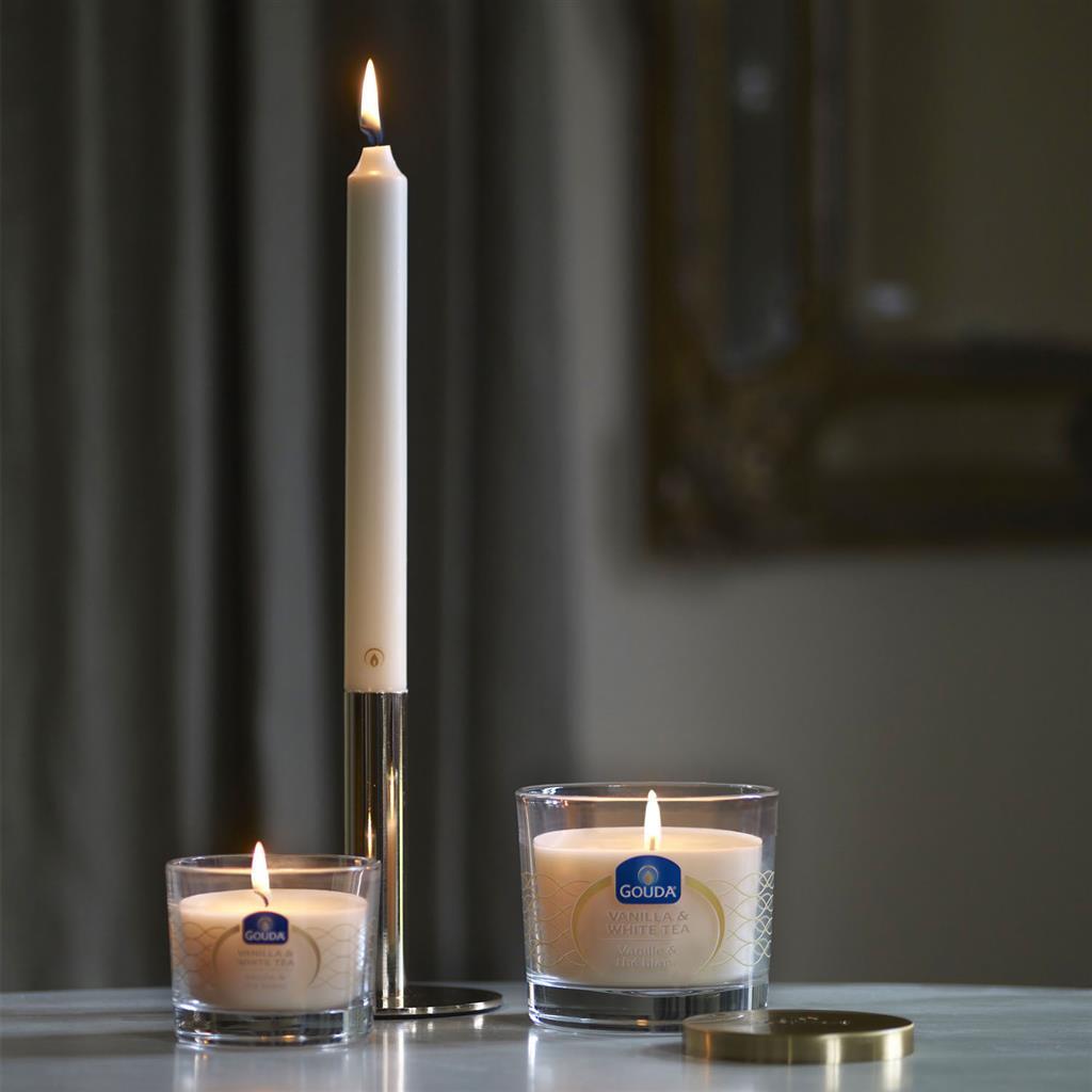 Gouda kroonkaars wit 240 24 doos a 8 stuks