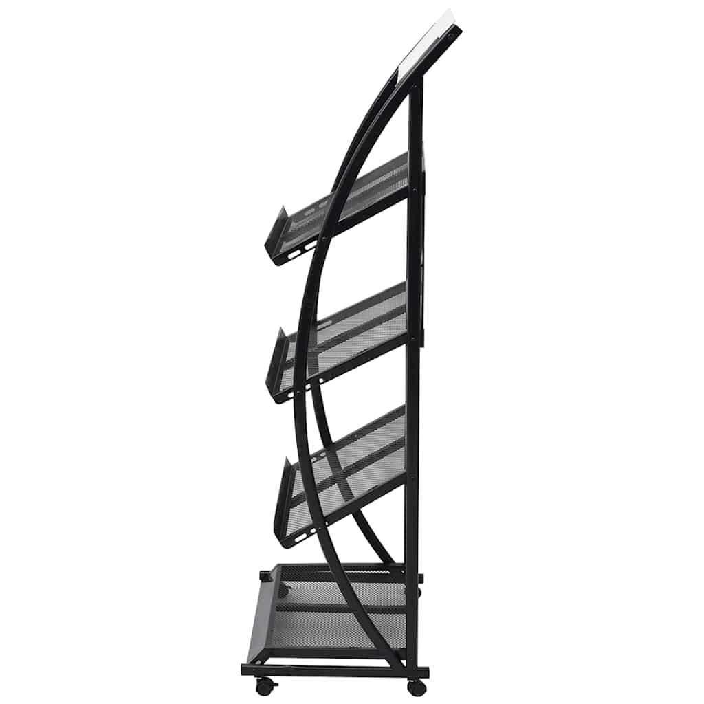 Vidaxl tijdschriftenrek zwart en wit 47x40x134 cm a4