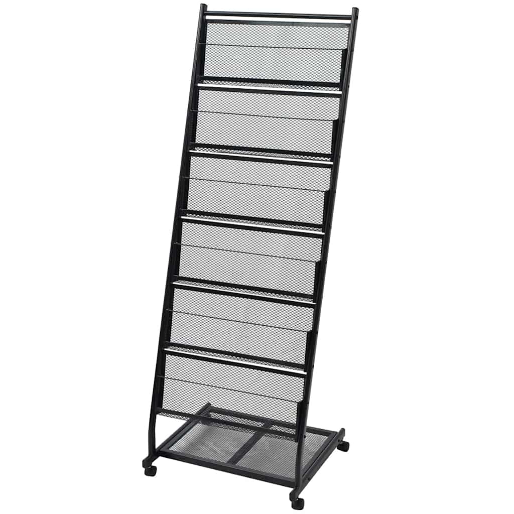 Vidaxl tijdschriftenrek zwart 47,5x43x133 cm a4