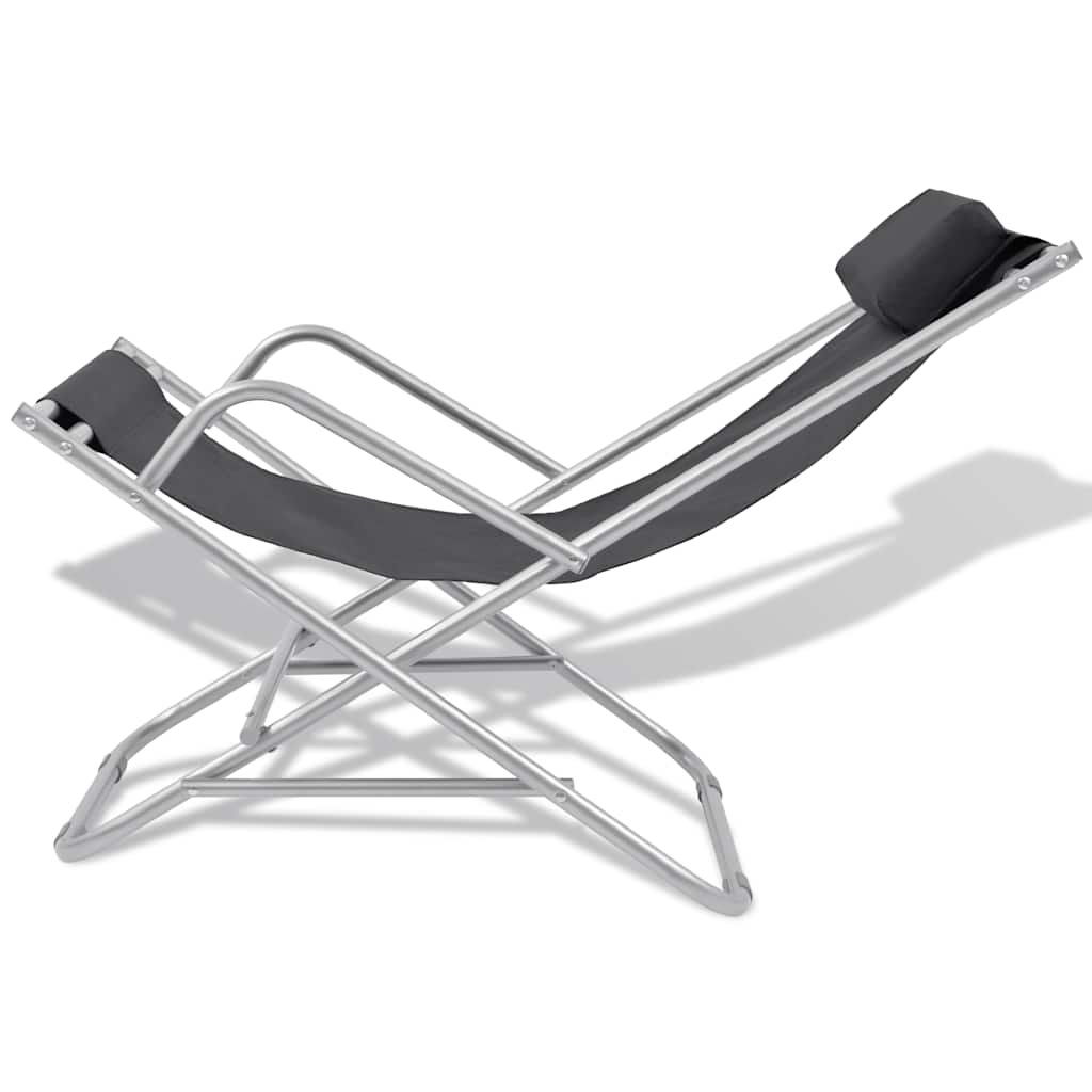 Vidaxl terrasstoelen verstelbaar 2 st staal zwart