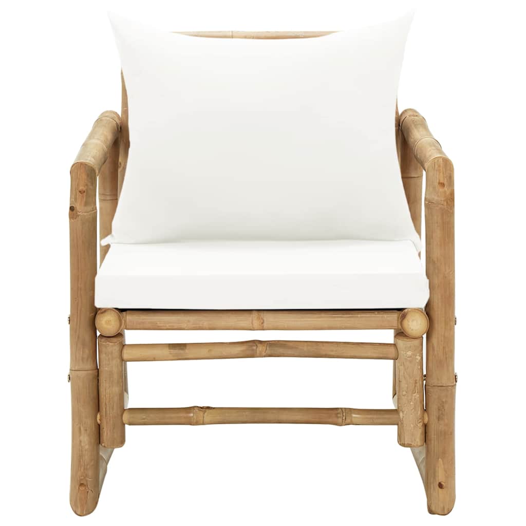 Vidaxl tuinstoelen 2 st met kussens bamboe