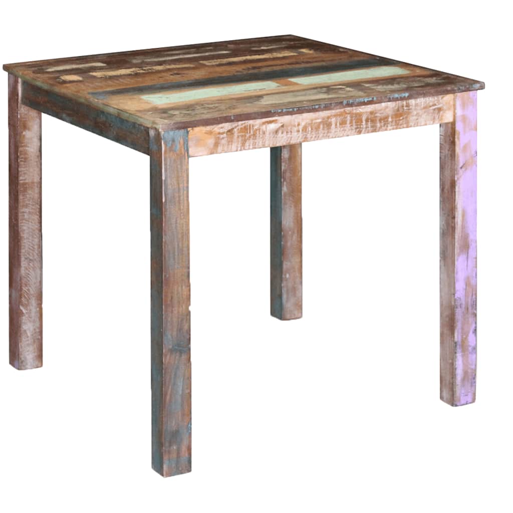 Vidaxl eettafel 80x82x76 cm massief gerecycled hout