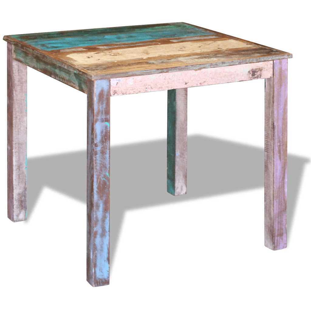 Vidaxl eettafel 80x82x76 cm massief gerecycled hout
