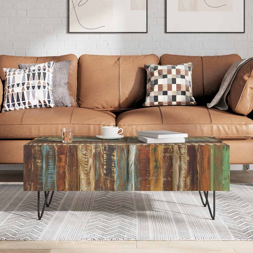 Vidaxl salontafel 100x50x38 cm massief gerecycled hout