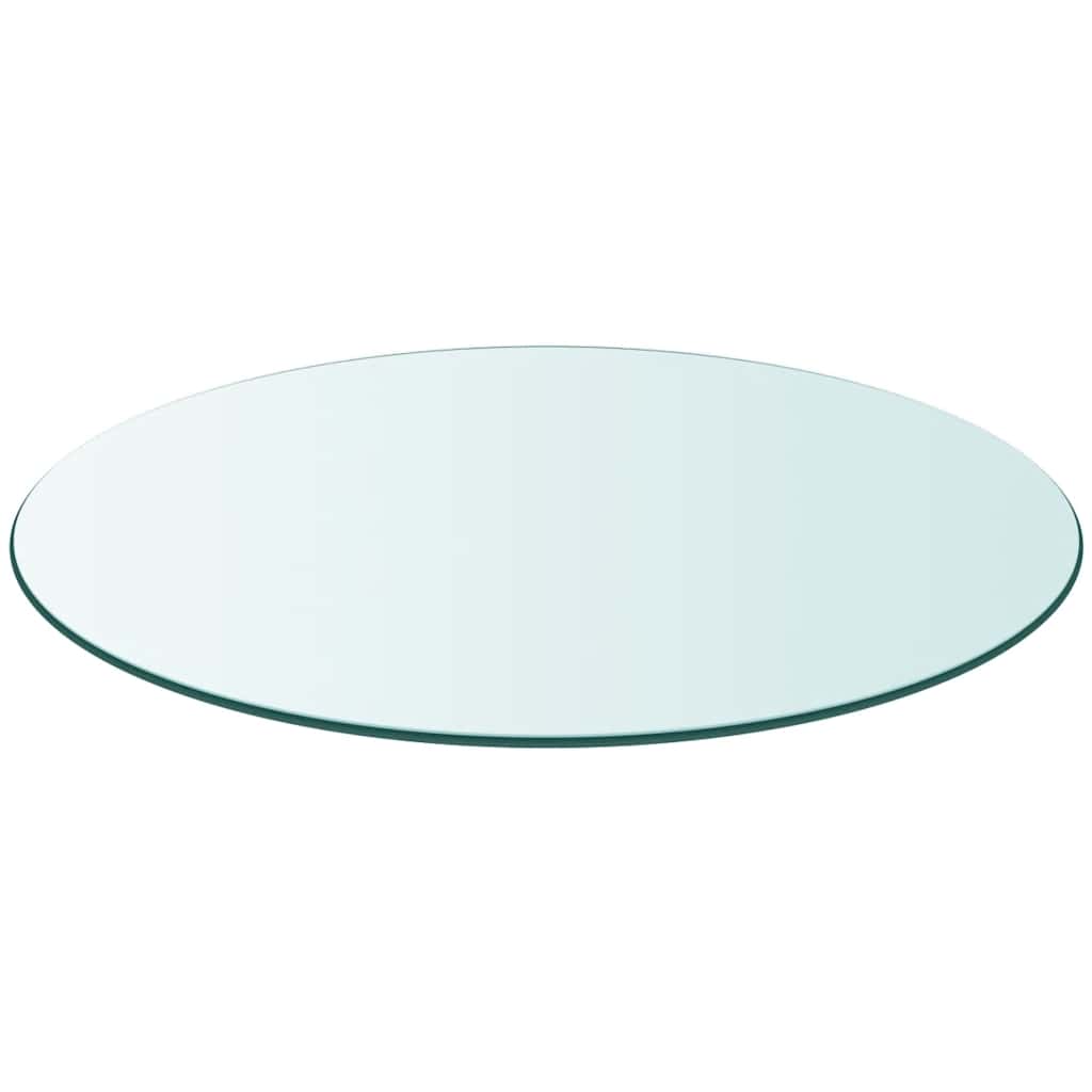 Vidaxl tafelblad van gehard glas 800 mm rond