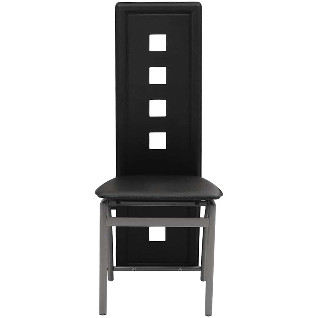 Vidaxl eetkamerstoelen 4 st kunstleer zwart