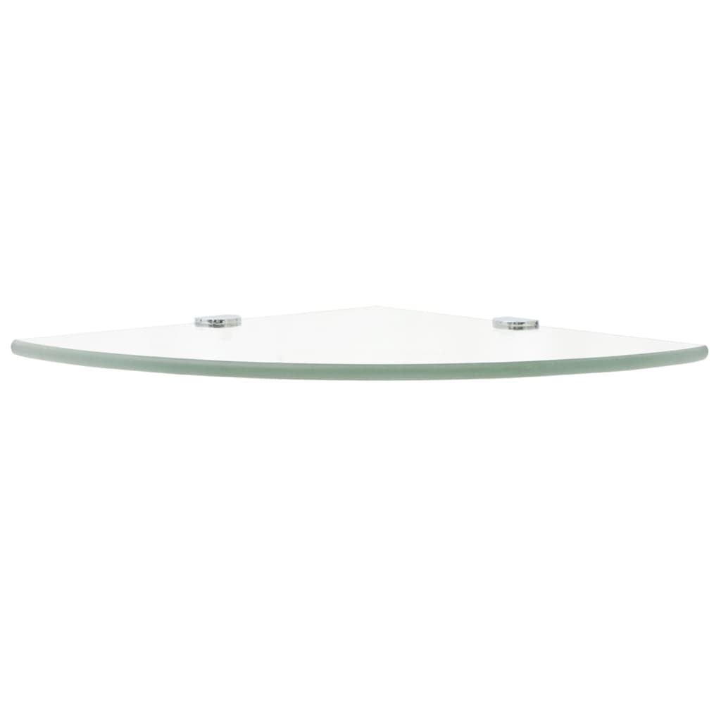 Vidaxl hoekschap met chromen dragers transparant 35x35 cm glas