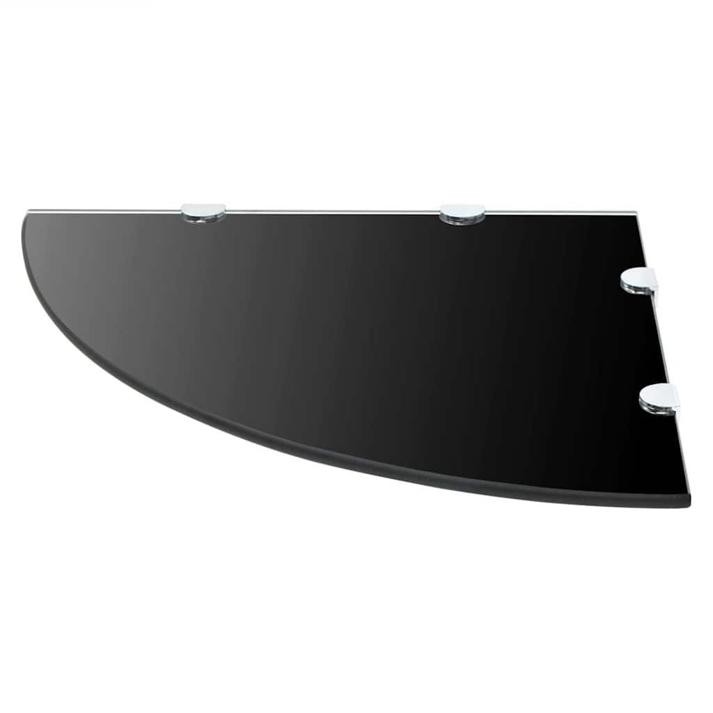 Vidaxl hoekschap met chromen dragers zwart 45x45 cm glas