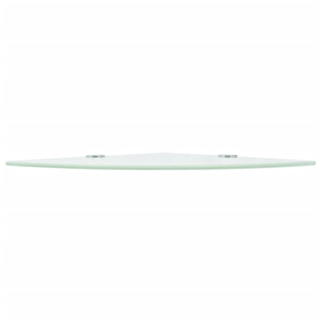 Vidaxl hoekschap met chromen dragers 25x25 cm glas wit