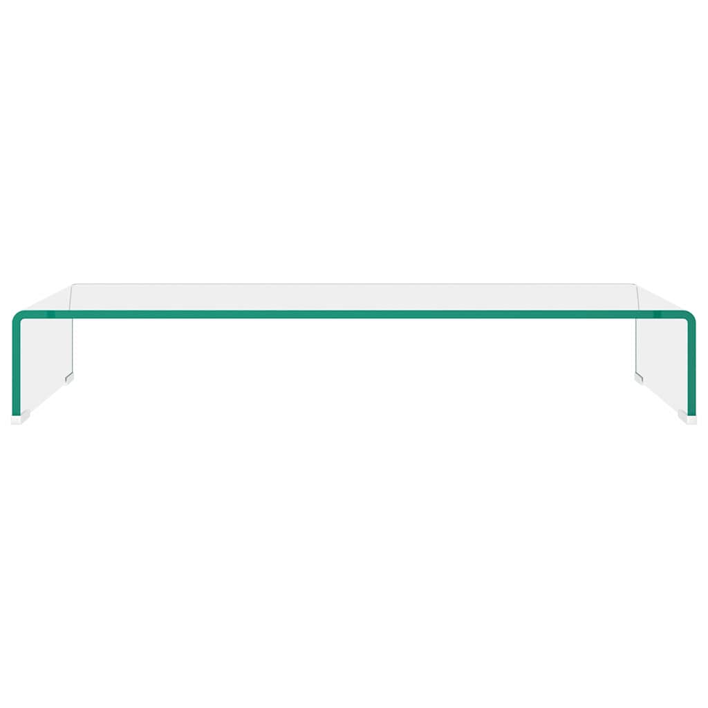 Vidaxl tv-meubel monitorverhoger transparant 80x30x13 cm glas