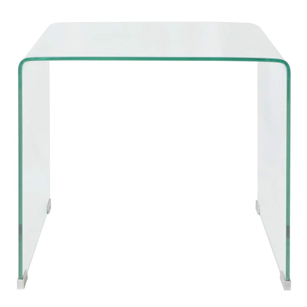 Vidaxl salontafel transparant 49,5x50x45 cm gehard glas
